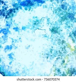 Vector colorful watercolor texture background sky and clouds, abstract illustration