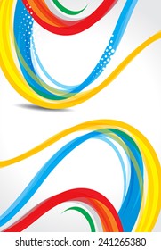 vector colorful wave background illustration