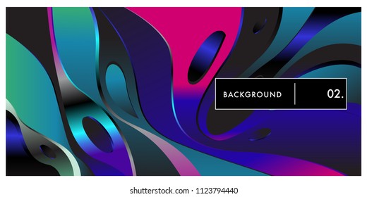 Vector colorful wave curvy geometric for banner background. wallpaper background for website.