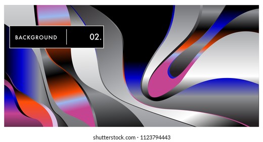 Vector colorful wave curvy geometric for banner background. wallpaper background for website.