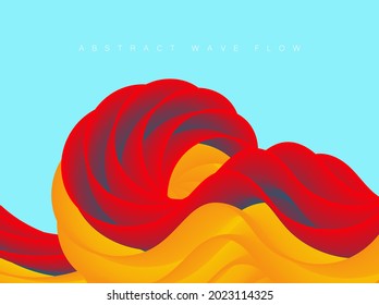 Vector colorful wave flow poster. Liquid shape in colorful background.