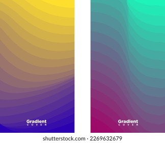 Vector colorful wave geometric shape with color gradation for banner,book cover, and brochure design 