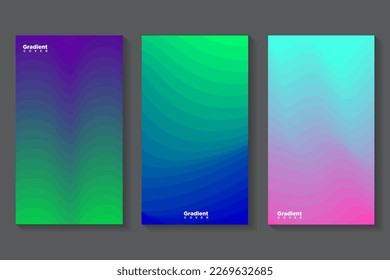 Vector colorful wave geometric shape with color gradation for banner,book cover, and brochure design 