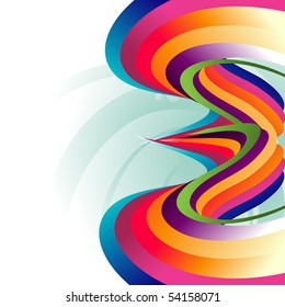 vector colorful wave illustration design