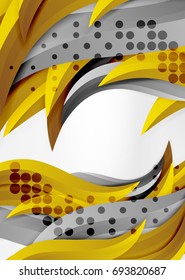 Líneas de onda coloridas vectoras en espacios 3d blancos y grises. Resumen de fondo para su mensaje, ilustración vectorial - fondo de pantalla para presentación de negocios o tecnología