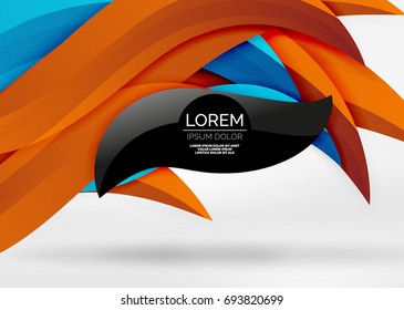 Vector colorful wave lines in white and grey 3d space. Abstract background for your message, vector illustration - business or technology presentation wallpaper