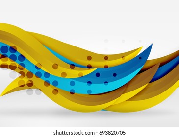 Vector colorful wave lines in white and grey 3d space. Abstract background for your message, vector illustration - business or technology presentation wallpaper