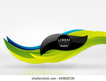 Líneas de onda coloridas vectoras en espacios 3d blancos y grises. Resumen de fondo para su mensaje, ilustración vectorial - fondo de pantalla para presentación de negocios o tecnología