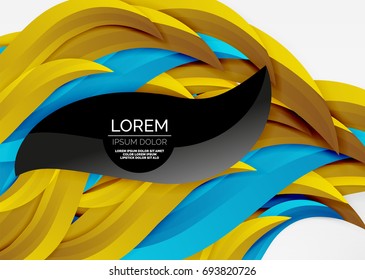 Vector colorful wave lines in white and grey 3d space. Abstract background for your message, vector illustration - business or technology presentation wallpaper