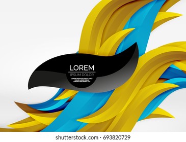 Vector colorful wave lines in white and grey 3d space. Abstract background for your message, vector illustration - business or technology presentation wallpaper