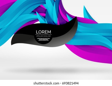 Vector colorful wave lines in white and grey 3d space. Abstract background for your message, vector illustration - business or technology presentation wallpaper