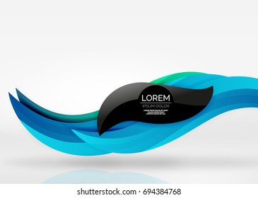Vektorfarbige Wellenlinien in weißem und grauem 3D-Raum. Abstrakter Hintergrund für Ihre Nachricht, Vektorgrafik - Unternehmens- oder Technologiepräsentation - Bildschirmhintergrund