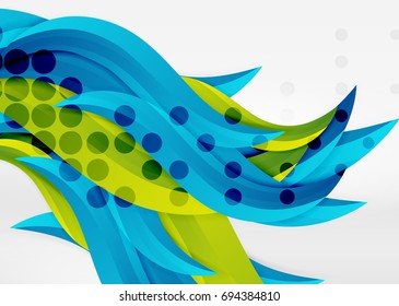Vector colorful wave lines in white and grey 3d space. Abstract background for your message, vector illustration - business or technology presentation wallpaper