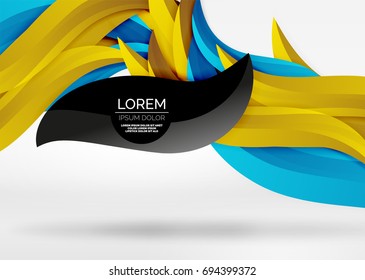 Vector colorful wave lines in white and grey 3d space. Abstract background for your message, vector illustration - business or technology presentation wallpaper