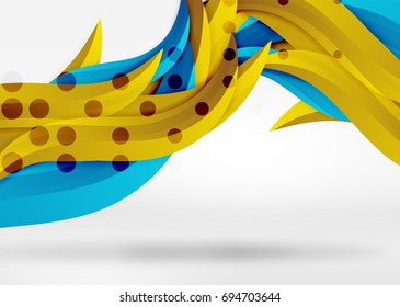Vector colorful wave lines in white and grey 3d space. Abstract background for your message, vector illustration - business or technology presentation wallpaper