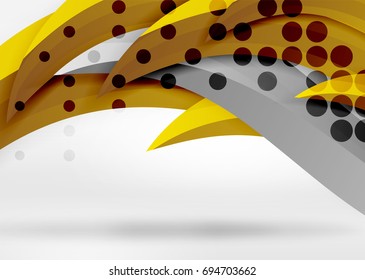 Vector colorful wave lines in white and grey 3d space. Abstract background for your message, vector illustration - business or technology presentation wallpaper