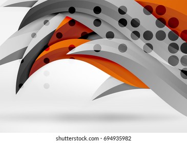 Vector colorful wave lines in white and grey 3d space. Abstract background for your message, vector illustration - business or technology presentation wallpaper