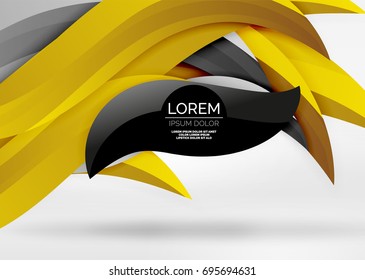 Vector colorful wave lines in white and grey 3d space. Abstract background for your message, vector illustration - business or technology presentation wallpaper
