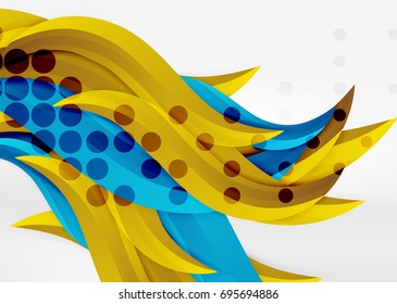 Vector colorful wave lines in white and grey 3d space. Abstract background for your message, vector illustration - business or technology presentation wallpaper