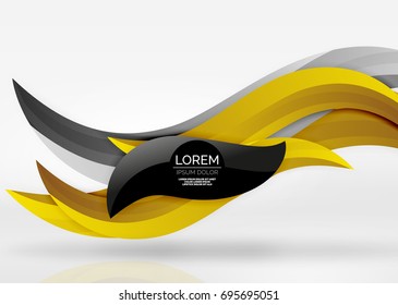 Vector colorful wave lines in white and grey 3d space. Abstract background for your message, vector illustration - business or technology presentation wallpaper