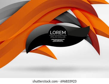 Vector colorful wave lines in white and grey 3d space. Abstract background for your message, vector illustration - business or technology presentation wallpaper