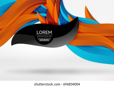 Vector colorful wave lines in white and grey 3d space. Abstract background for your message, vector illustration - business or technology presentation wallpaper