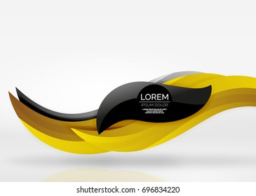 Líneas de onda coloridas vectoras en espacios 3d blancos y grises. Resumen de fondo para su mensaje, ilustración vectorial - fondo de pantalla para presentación de negocios o tecnología