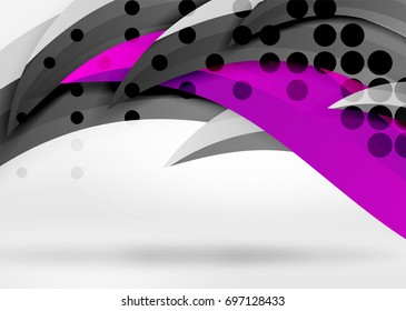 Vector colorful wave lines in white and grey 3d space. Abstract background for your message, vector illustration - business or technology presentation wallpaper