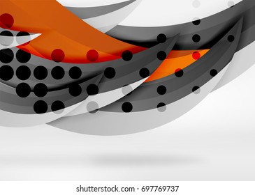 Vektorfarbige Wellenlinien in weißem und grauem 3D-Raum. Abstrakter Hintergrund für Ihre Nachricht, Vektorgrafik - Unternehmens- oder Technologiepräsentation - Bildschirmhintergrund