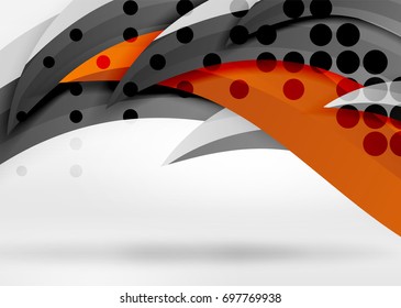 Vector colorful wave lines in white and grey 3d space. Abstract background for your message, vector illustration - business or technology presentation wallpaper