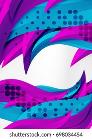 Vector colorful wave lines in white and grey 3d space. Abstract background for your message, vector illustration - business or technology presentation wallpaper