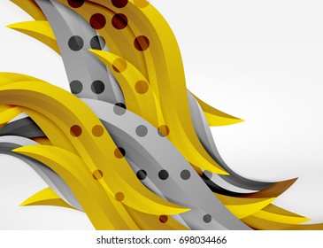 Vector colorful wave lines in white and grey 3d space. Abstract background for your message, vector illustration - business or technology presentation wallpaper
