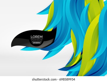 Vector colorful wave lines in white and grey 3d space. Abstract background for your message, vector illustration - business or technology presentation wallpaper