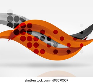 Vector colorful wave lines in white and grey 3d space. Abstract background for your message, vector illustration - business or technology presentation wallpaper