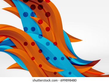 Líneas de onda coloridas vectoras en espacios 3d blancos y grises. Resumen de fondo para su mensaje, ilustración vectorial - fondo de pantalla para presentación de negocios o tecnología
