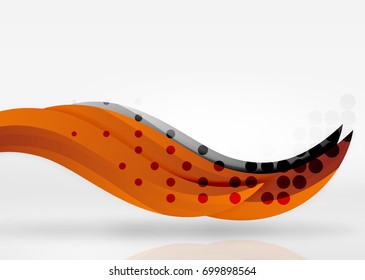 Vector colorful wave lines in white and grey 3d space. Abstract background for your message, vector illustration - business or technology presentation wallpaper