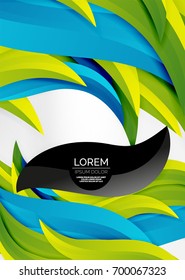 Vector colorful wave lines in white and grey 3d space. Abstract background for your message, vector illustration - business or technology presentation wallpaper