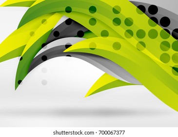 Vector colorful wave lines in white and grey 3d space. Abstract background for your message, vector illustration - business or technology presentation wallpaper