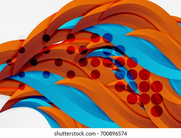 Vector colorful wave lines in white and grey 3d space. Abstract background for your message, vector illustration - business or technology presentation wallpaper