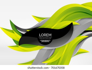 Vector colorful wave lines in white and grey 3d space. Abstract background for your message, vector illustration - business or technology presentation wallpaper