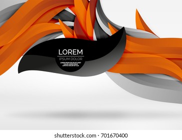 Vector colorful wave lines in white and grey 3d space. Abstract background for your message, vector illustration - business or technology presentation wallpaper