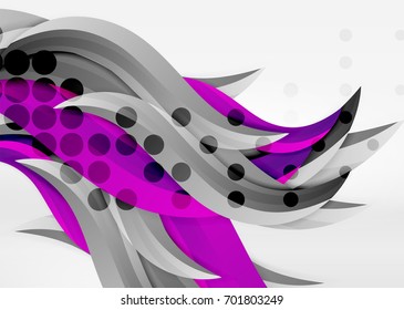 Vector colorful wave lines in white and grey 3d space. Abstract background for your message, vector illustration - business or technology presentation wallpaper