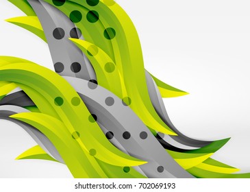 Vector colorful wave lines in white and grey 3d space. Abstract background for your message, vector illustration - business or technology presentation wallpaper