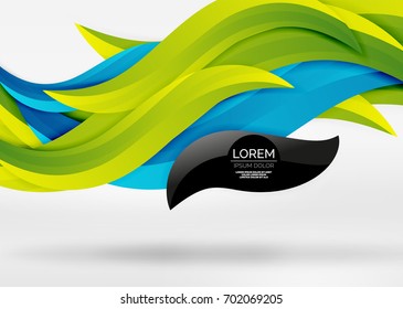 Líneas de onda coloridas vectoras en espacios 3d blancos y grises. Resumen de fondo para su mensaje, ilustración vectorial - fondo de pantalla para presentación de negocios o tecnología