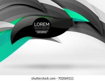 Líneas de onda coloridas vectoras en espacios 3d blancos y grises. Resumen de fondo para su mensaje, ilustración vectorial - fondo de pantalla para presentación de negocios o tecnología