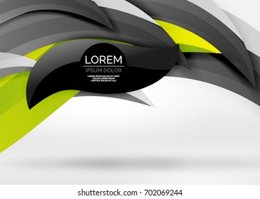 Líneas de onda coloridas vectoras en espacios 3d blancos y grises. Resumen de fondo para su mensaje, ilustración vectorial - fondo de pantalla para presentación de negocios o tecnología