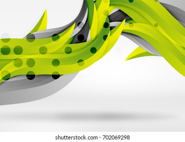 Vector colorful wave lines in white and grey 3d space. Abstract background for your message, vector illustration - business or technology presentation wallpaper