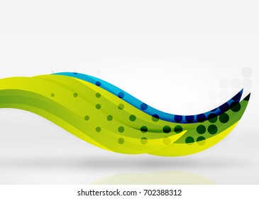 Vector colorful wave lines in white and grey 3d space. Abstract background for your message, vector illustration - business or technology presentation wallpaper
