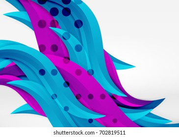 Vector colorful wave lines in white and grey 3d space. Abstract background for your message, vector illustration - business or technology presentation wallpaper