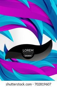 Vector colorful wave lines in white and grey 3d space. Abstract background for your message, vector illustration - business or technology presentation wallpaper